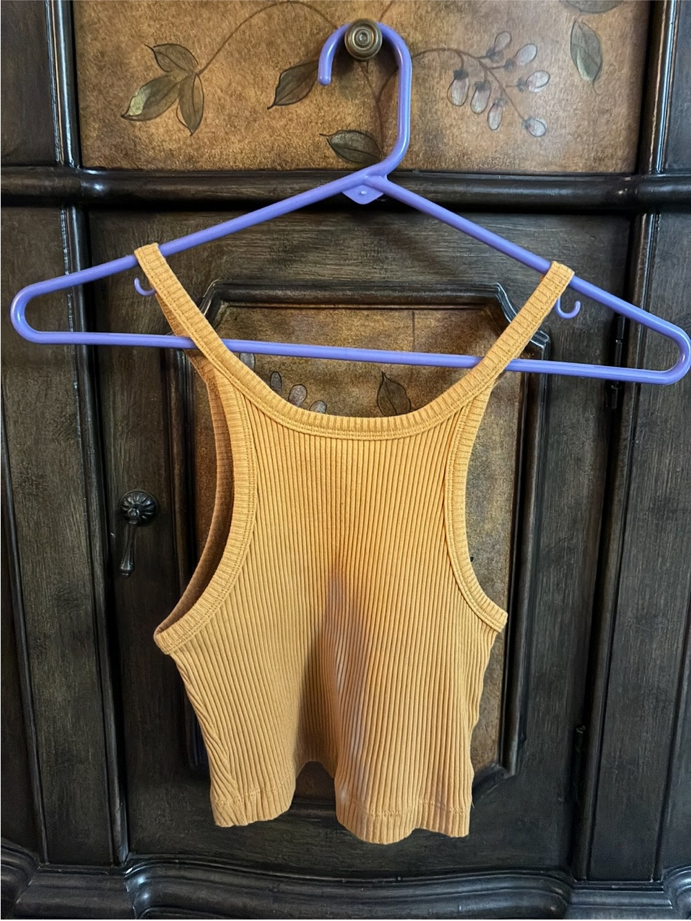 Spell Ginger Color Ribbed Cropped Tank Size XS - Picture 3 of 3
